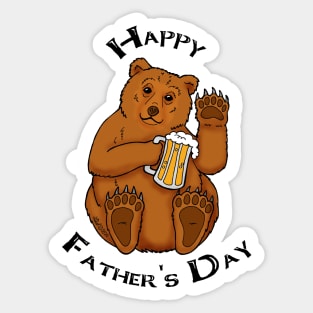 Father's Day Grizzly Sticker